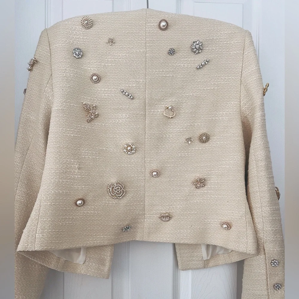 L’Agence Tayla Embellished Boucle Jacket - Picture 6 of 16